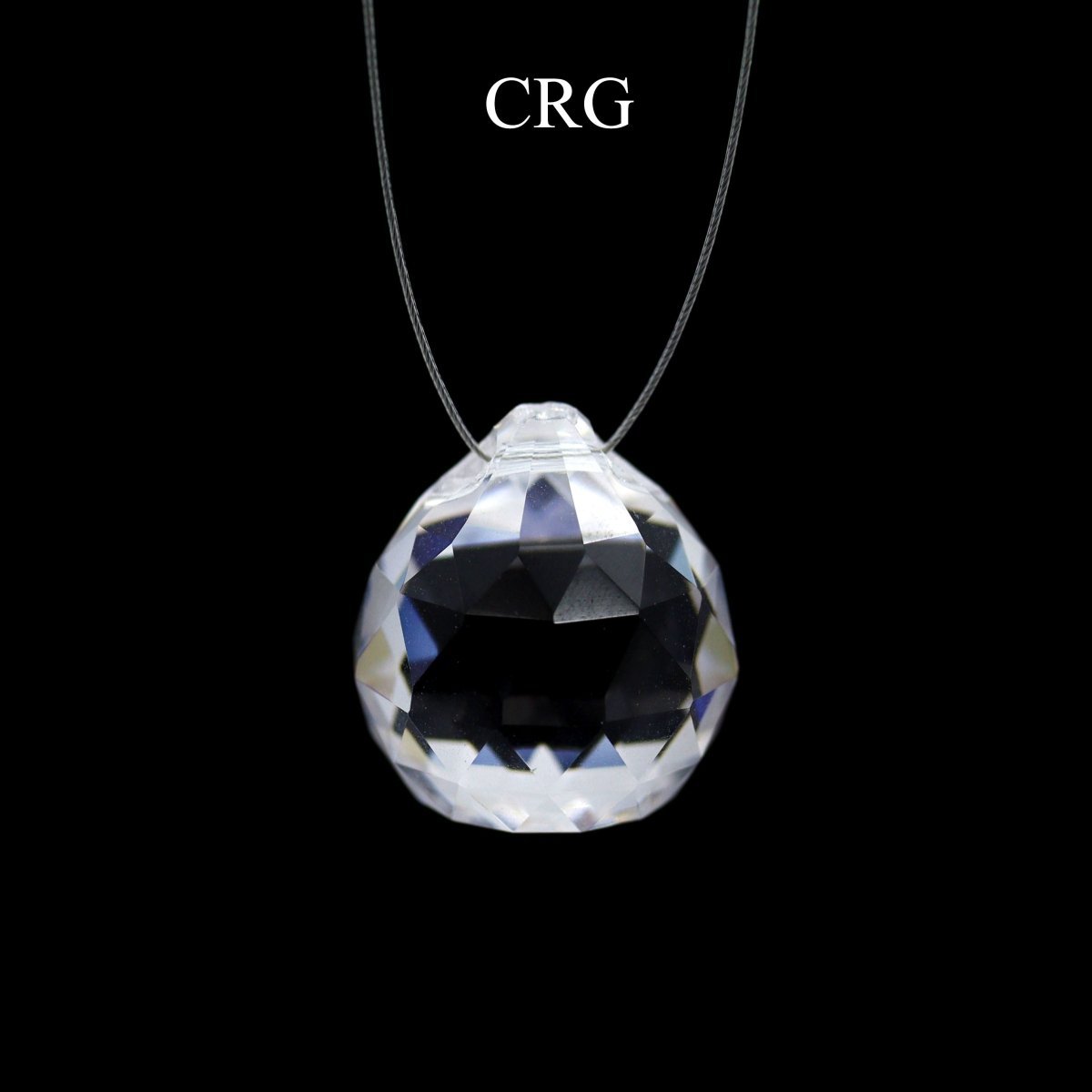 Crystal Prism Round Pendant (1 Piece) Size 1 Inch Gemstone Jewelry Charm
