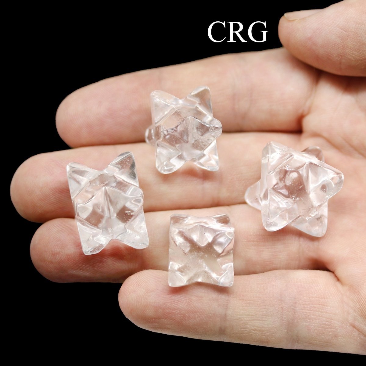 Crystal Quartz Merkabas (5 Pieces) Size 18 mm Small Gemstones Minerals