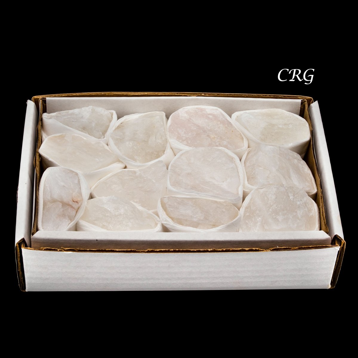 Crystal Quartz Rough Small Flat (12 Pieces) Size 1.25 to 2.5 Inches Bulk Wholesale Lot Crystal Minerals
