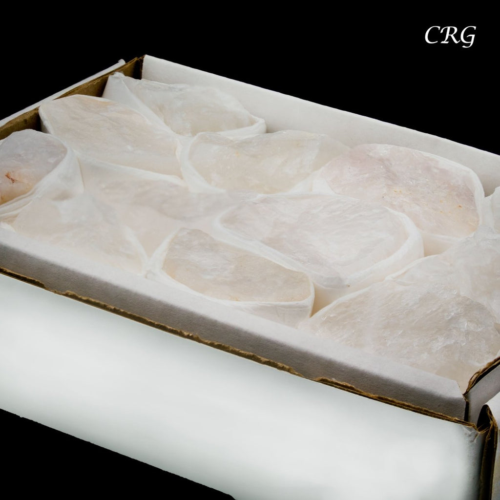 Crystal Quartz Rough Small Flat (12 Pieces) Size 1.25 to 2.5 Inches Bulk Wholesale Lot Crystal Minerals