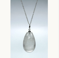 Crystal Quartz Tumbled Raindrop Pendant (4 Pieces) Size 1.5 Inches