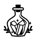 Crystal Potion Witchy Vinyl Decal Sticker Halloween Horror Metaphysical
