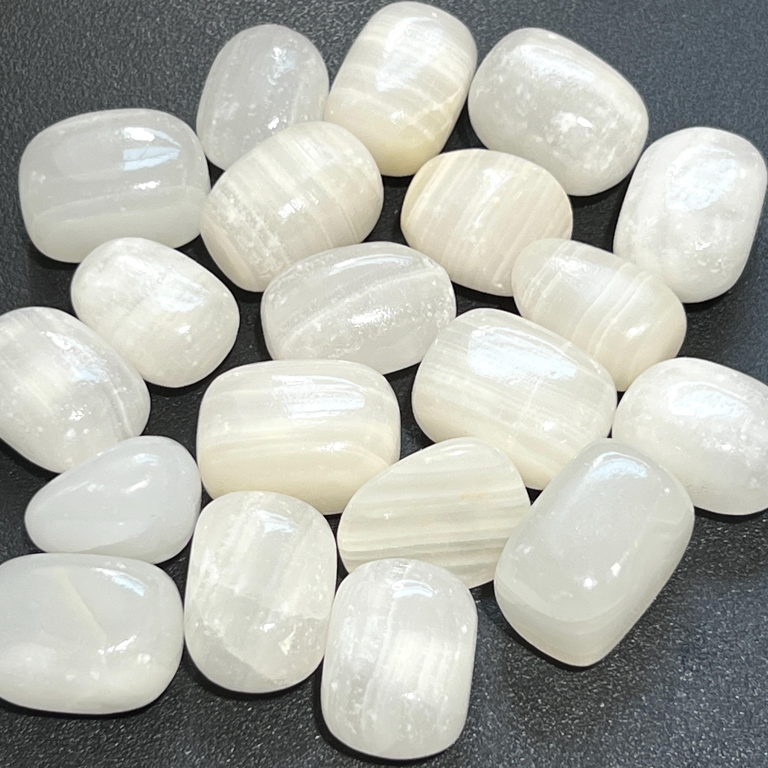 White Banded Calcite Tumbled Stones (By The Piece Or Pound)