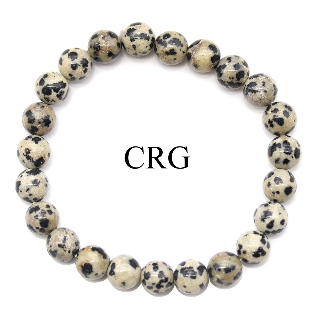 Dalmatian Jasper Round Bead Stretch Bracelet (8 mm) (1 Piece)
