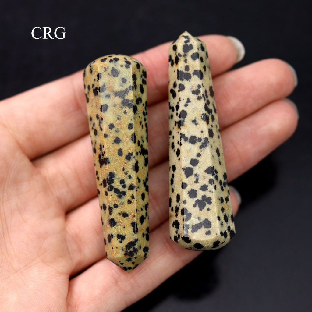 Dalmatian Jasper Wand with Round End (4 Pieces) Size 2 Inches Crystal Gemstone Point