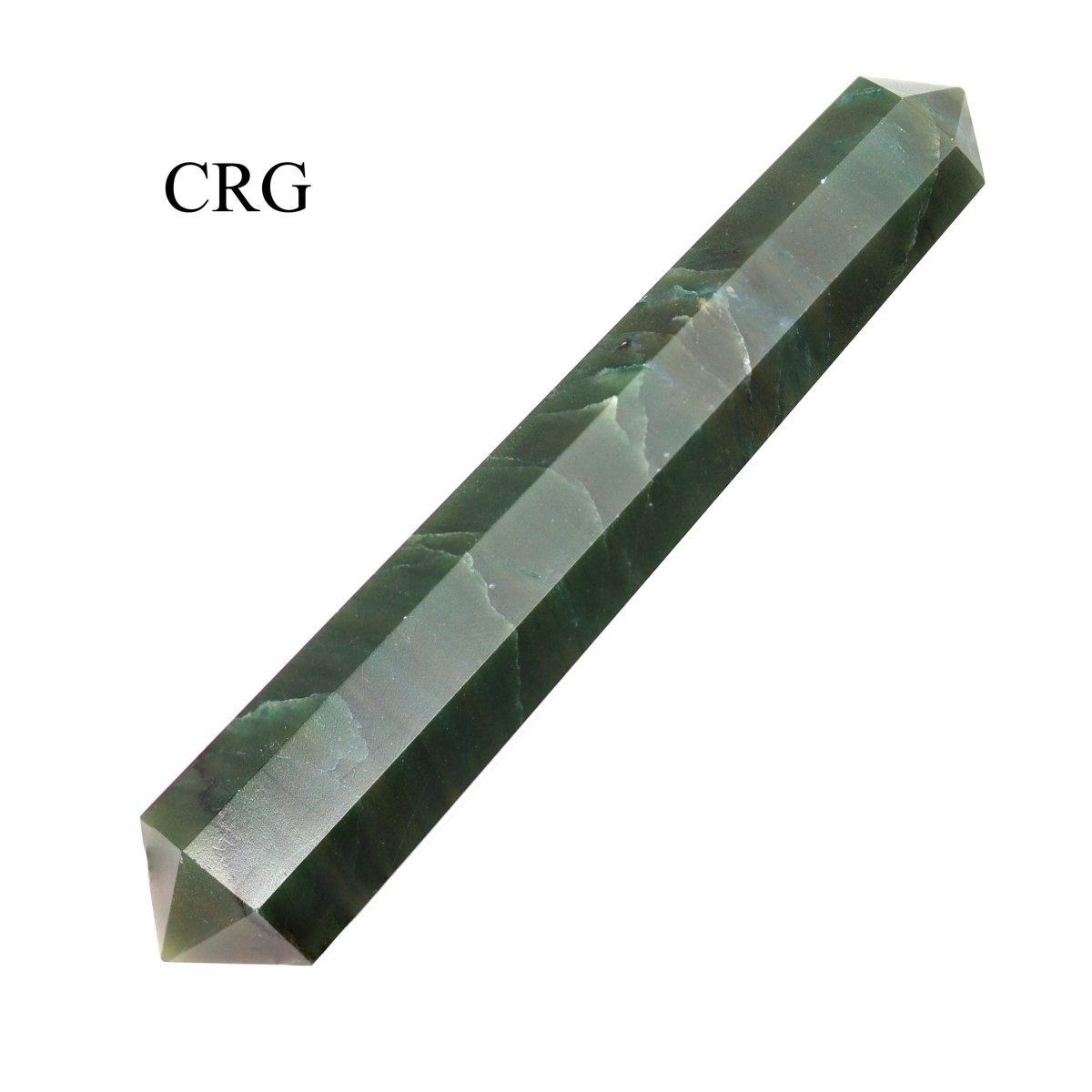 Dark Green Aventurine Wand (2 Pieces) Size 3 to 5 Inches 8-Sided Double Terminated Crystal