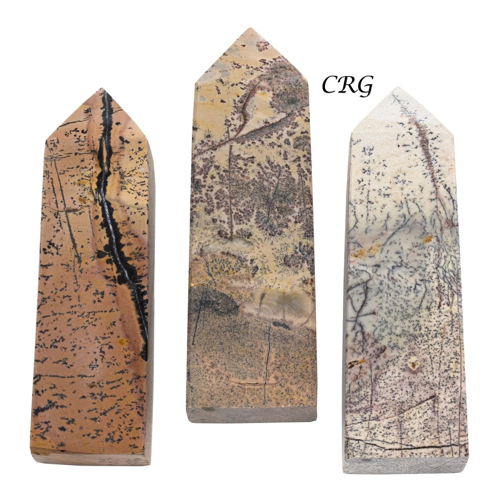 Dendritic Agate Towers (1 Pound) Size 3.5 Inches Standing Crystal Gemstone Points