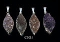 Agate Druzy Marquise Pendant with Silver Plating (1 Inch) (1 Piece)