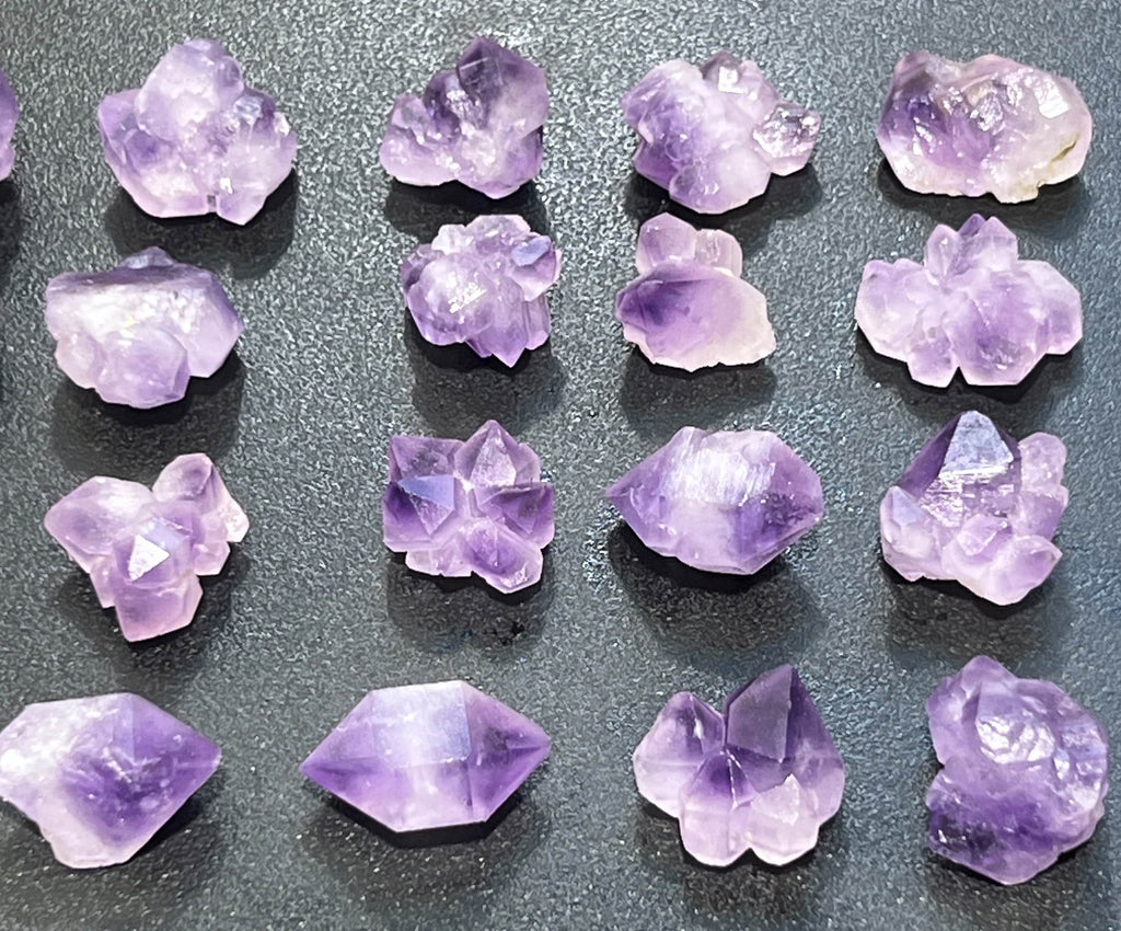 Amethyst Mini Crystal Clusters (3 Pcs) Raw Gemstones