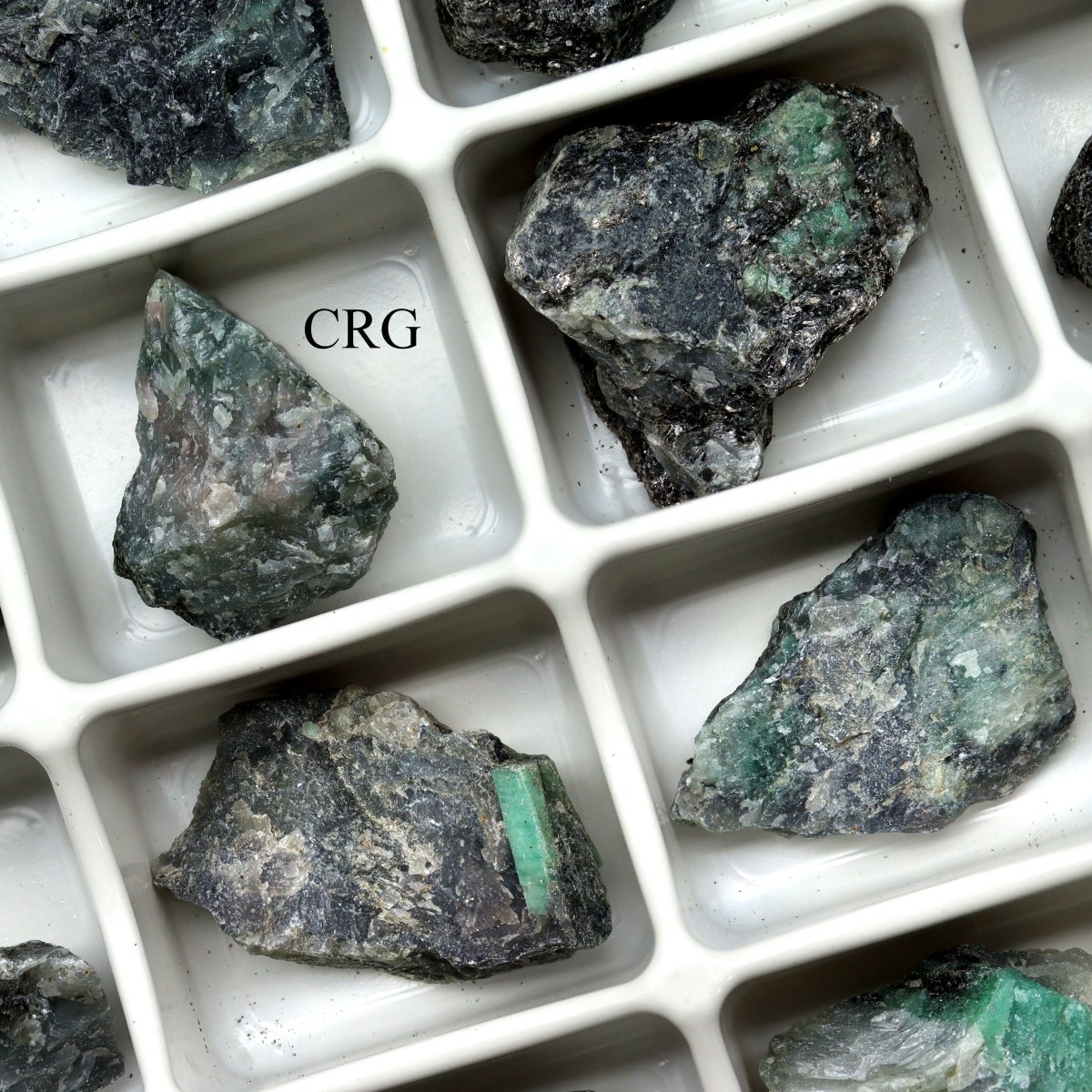 Emerald Rough Flat (24 Pieces) Size 1.5 to 1.75 Inches Bulk Wholesale Lot Crystal Minerals