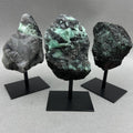 Emerald Rough Specimen on Metal Stand Gemstone Home Decor Wholesale Crystal Supply