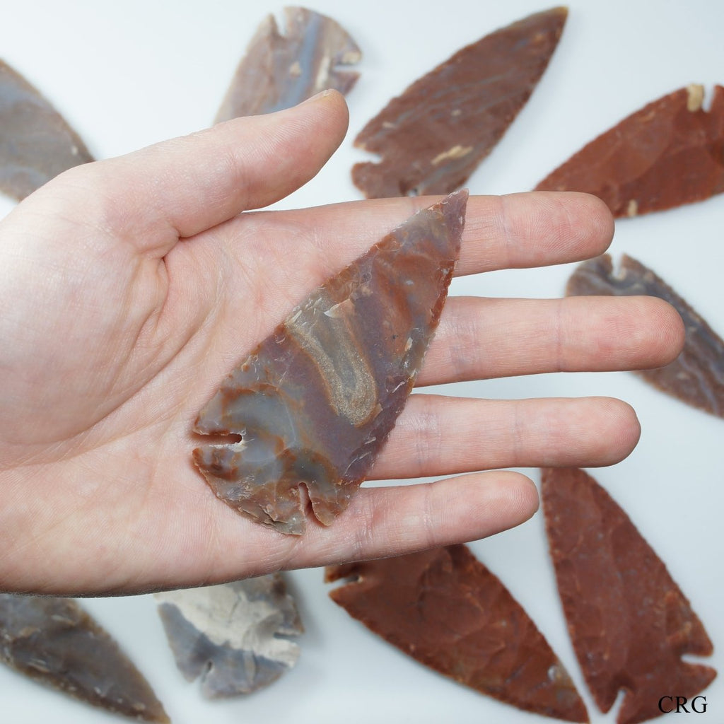 Fancy Jasper Arrowhead (10 Pieces) Size 3 to 3.5 Inches Crystal Gemstone Carvings