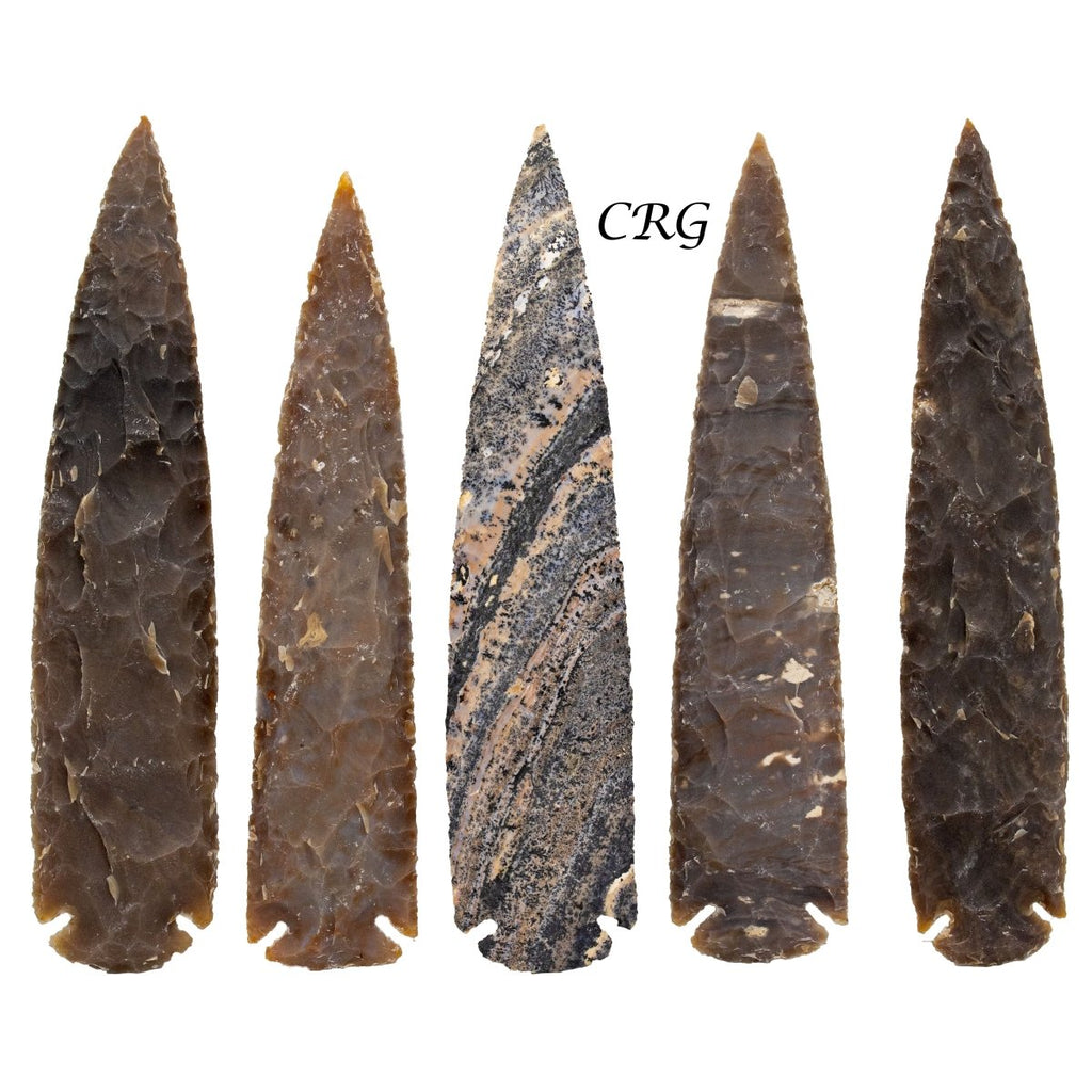 Fancy Jasper Arrowheads (4 Pieces) Size 7 Inches Crystal Gemstone Carvings