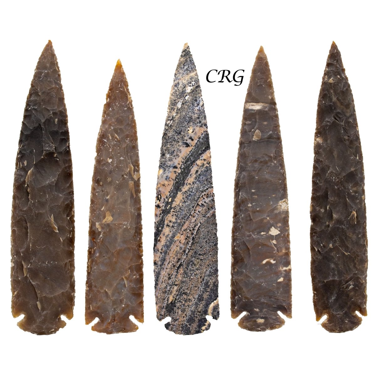Fancy Jasper Arrowheads (4 Pieces) Size 7 Inches Crystal Gemstone Carvings