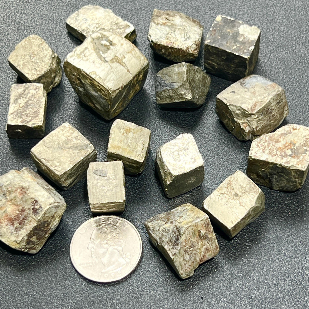 Gold Iron Pyrite Crystal Cubes Rough Raw (By The Piece or Pound)