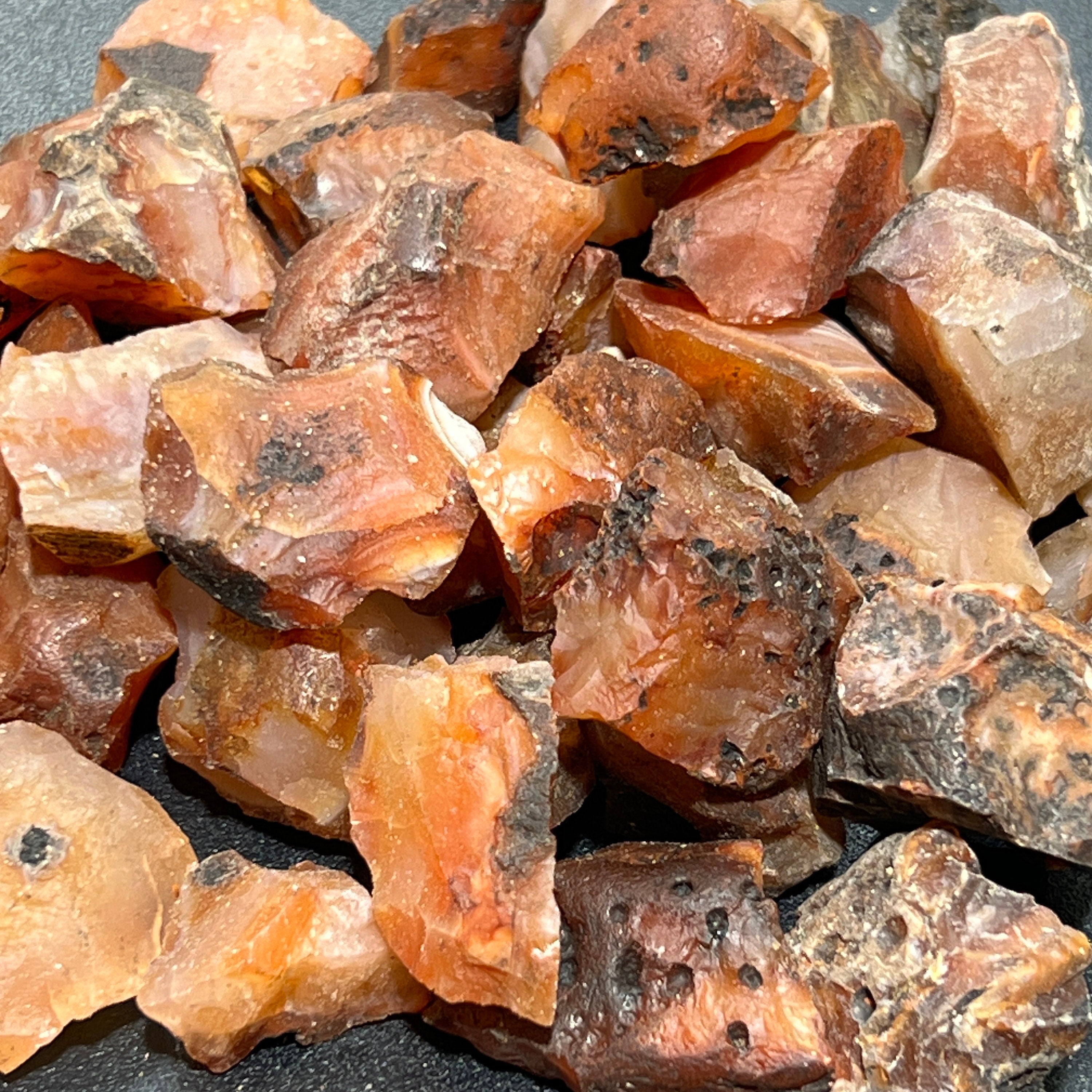 Red Carnelian Agate Crystal Rough Raw Stones (By The Piece Or Pound)