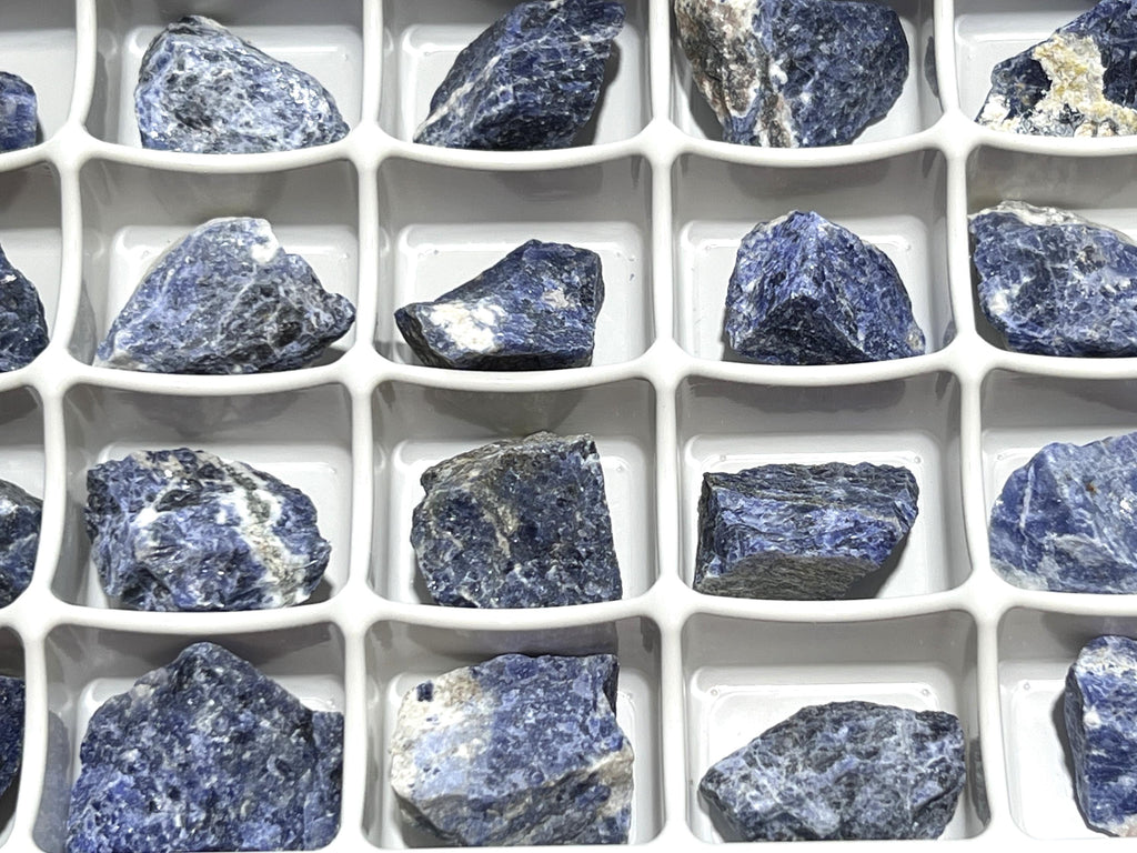 Blue Sodalite Rough Raw Stones (24 Pcs) Boxed Flat