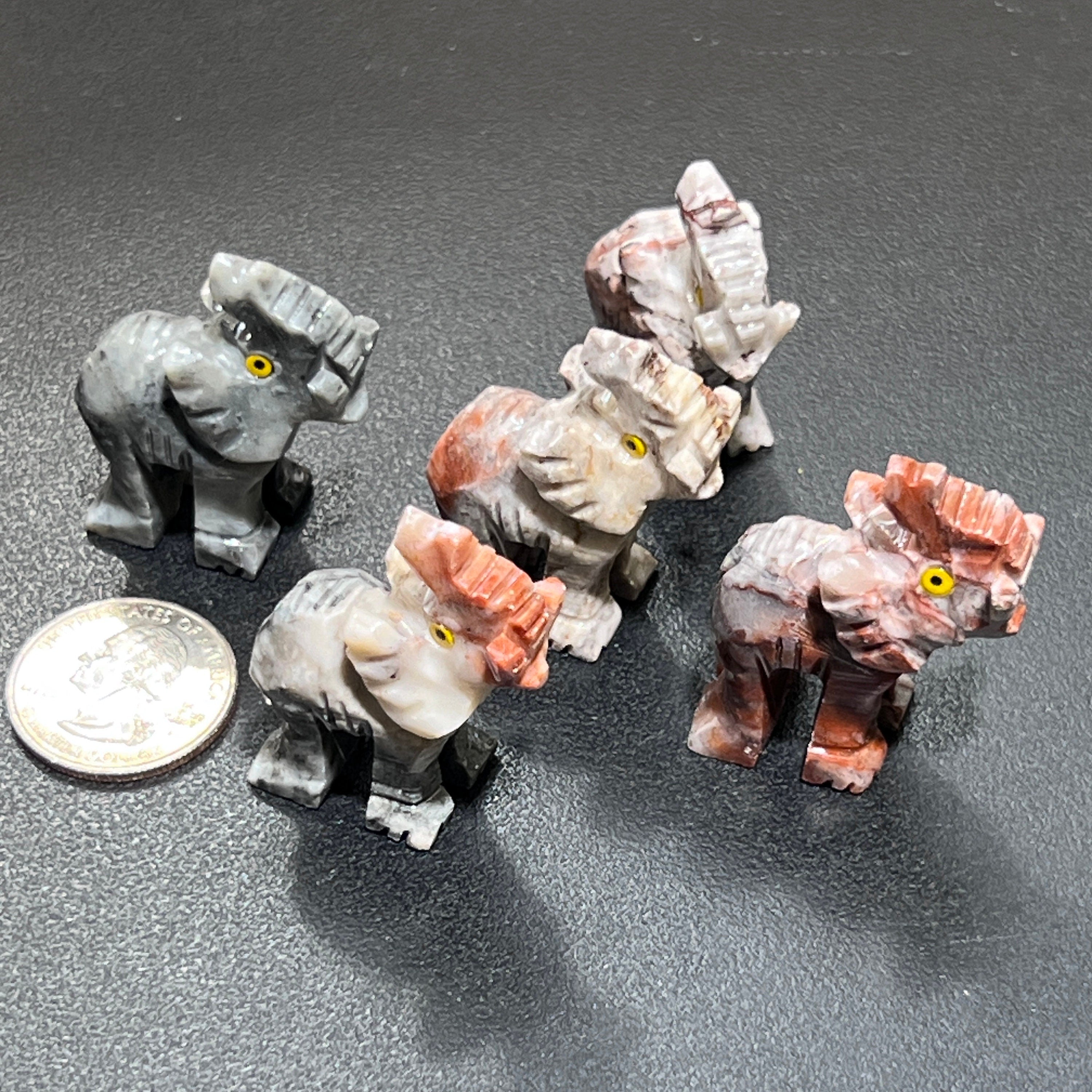 Small Soapstone Animals Carvings (Packs of 10) Wholesale Miniatures