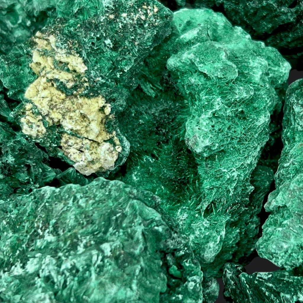 Fibrous Malachite Mixed Sizes Bulk Wholesale Lot Raw Crystals Minerals Gemstones