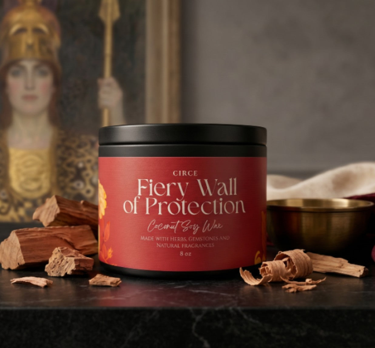 Fiery Protection Candle — 8‑oz Wall of Protection Ritual