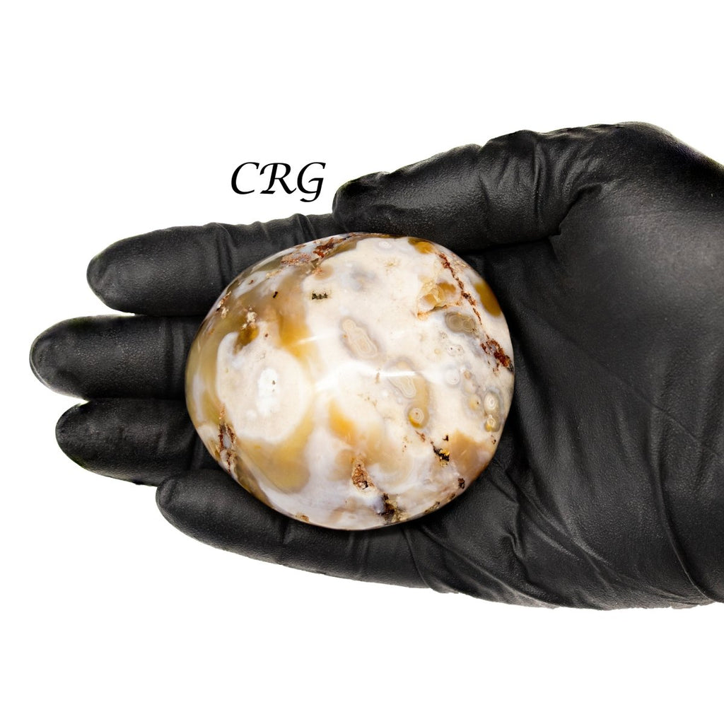 Flower Agate Palm Stones (1.5-3 in) Polished Crystal Gemstone (1 lb)