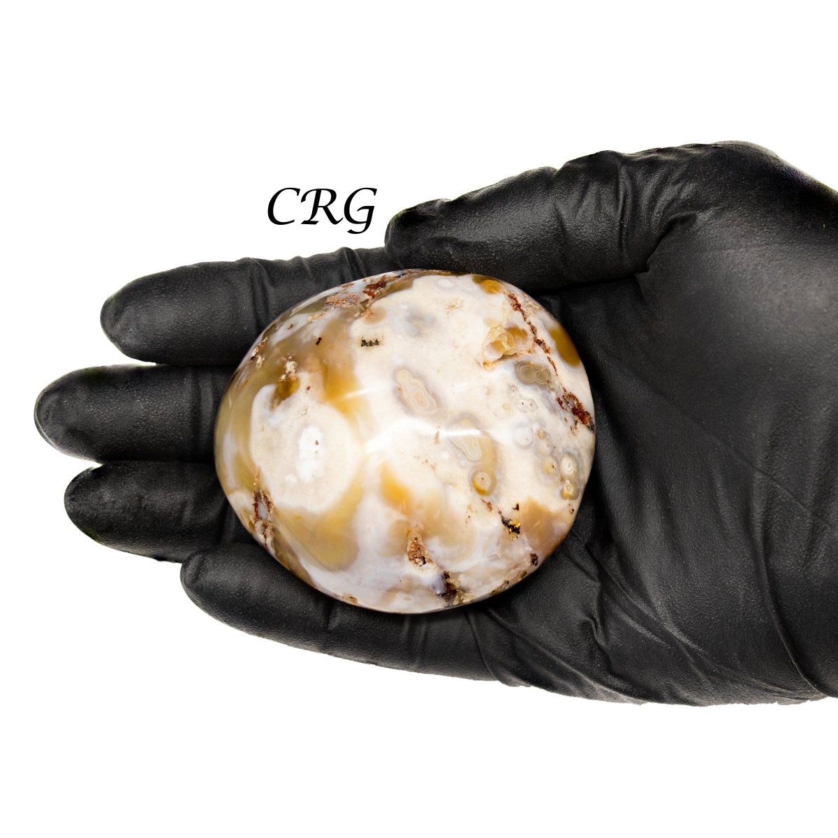 Flower Agate Palm Stones (1.5-3 in) Polished Crystal Gemstone (1 lb)