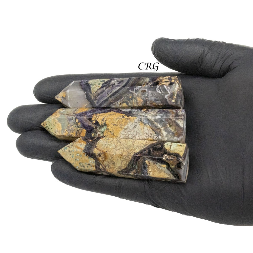 Fluorite Root Towers (1 Pound) Size 3 to 4 Inches 6-Sided Crystal Gemstone Points