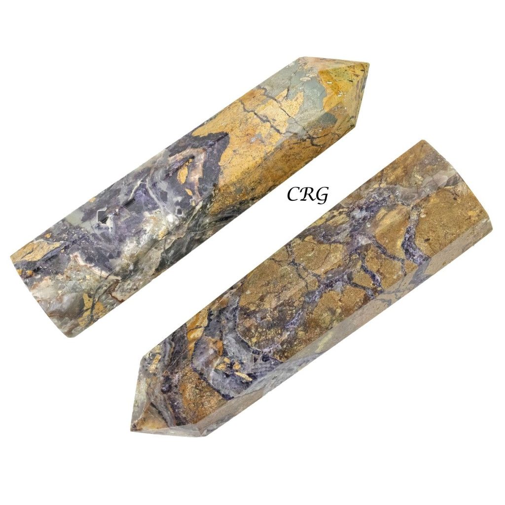 Fluorite Root Towers (1 Pound) Size 3 to 4 Inches 6-Sided Crystal Gemstone Points