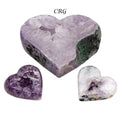 Full Polished Amethyst Druzy Hearts / 3-7" AVG - 1 KILO LOT