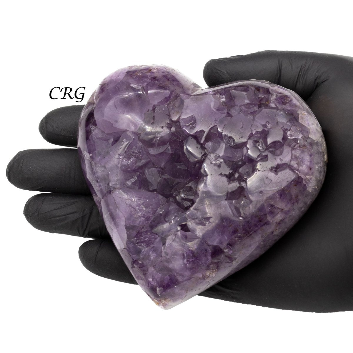 Full Polished Amethyst Druzy Hearts / 3-7" AVG - 1 KILO LOT