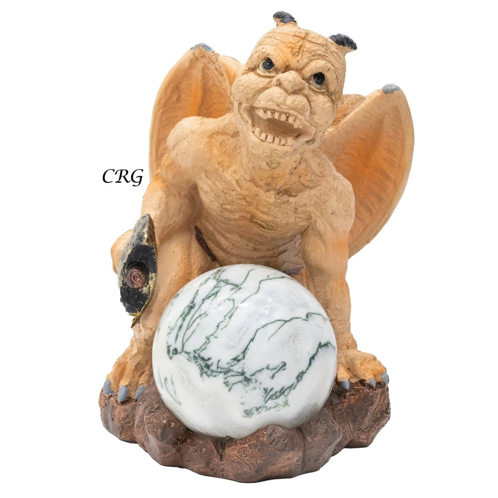 Gargoyle Sphere Holder Stands (2 Pieces) Size 5 Inches Crystal Gemstone Display