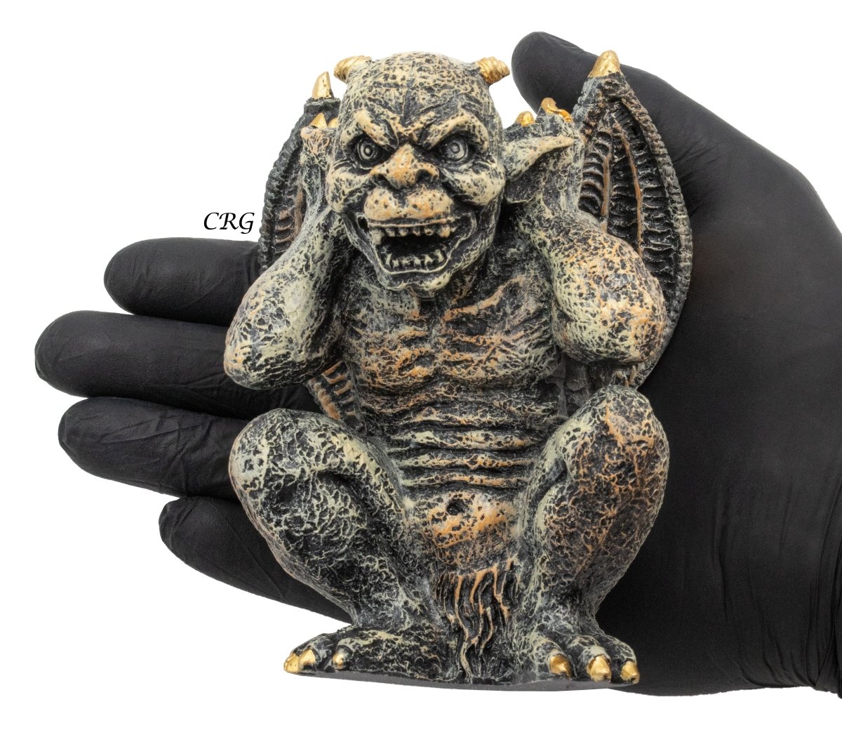 Gargoyle Sphere Holder Stands (2 Pieces) Size 5 Inches Crystal Gemstone Display
