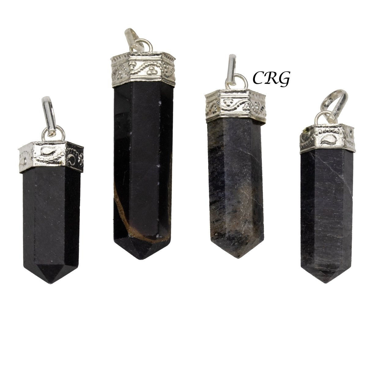 Garnet Faceted Pendants with Silver Plated Bail (4 Pieces) (INJD)