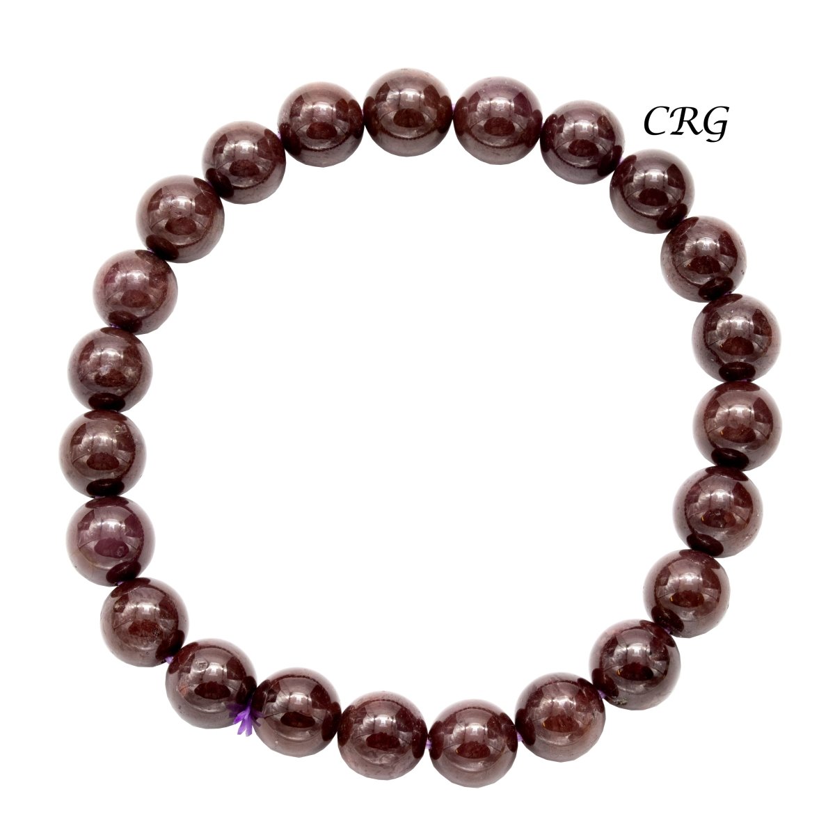 Star Garnet Round Bead Stretch Bracelet (8 mm) (1 Piece)