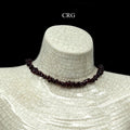 Garnet Strand Chip Choker Necklace (16 Inches) (4 Pieces) (INJD)