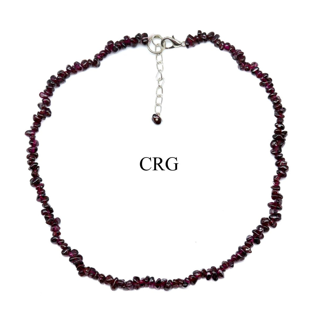 Garnet Strand Chip Choker Necklace (16 Inches) (4 Pieces) (INJD)