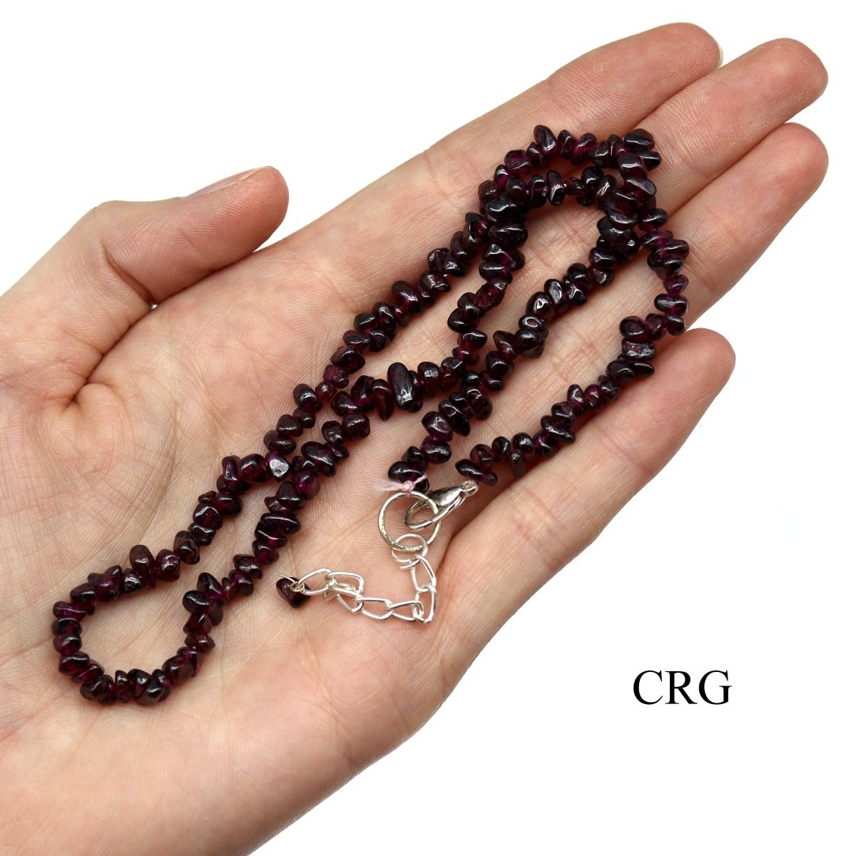 Garnet Strand Chip Choker Necklace (16 Inches) (4 Pieces) (INJD)