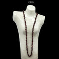 Garnet Strand Chip Necklace (32 Inches) (1 Piece) (INJD)