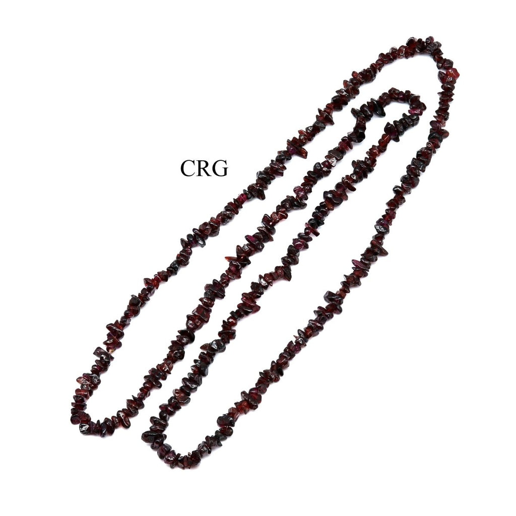 Garnet Strand Chip Necklace (32 Inches) (1 Piece) (INJD)