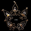 Gold Plated Fleur De Lis w/ Quartz Point Pendant