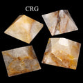 Golden Healer Pyramid (1 Piece) Size 40 mm Polished 4-Sided Faceted Crystal Gemstone Shape