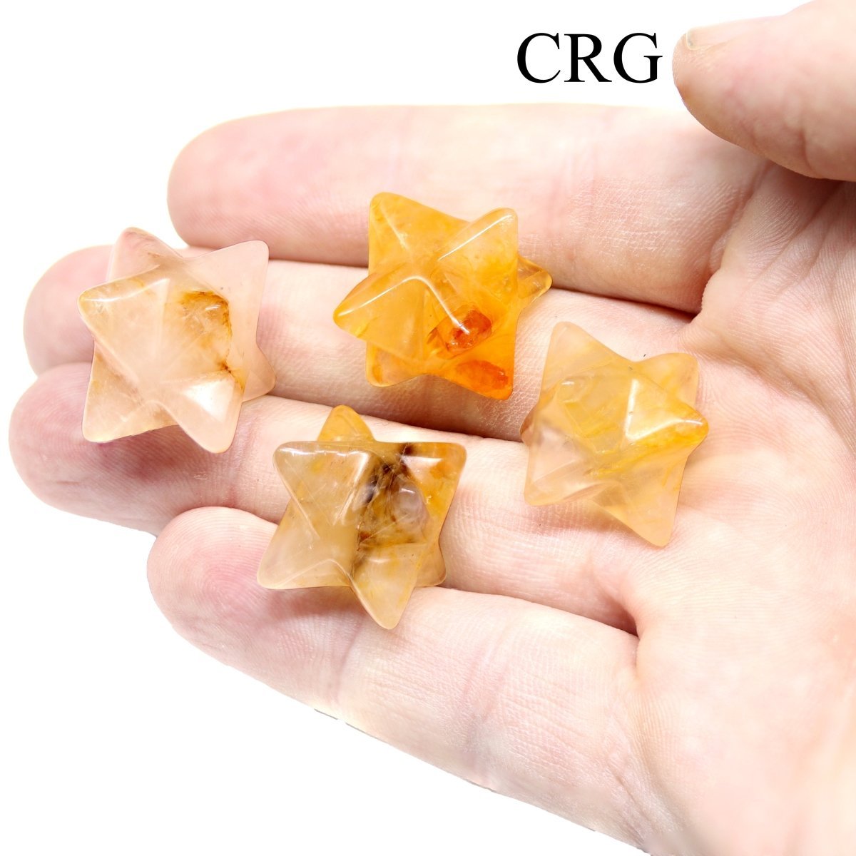 Golden Healer Quartz Mini Merkabas (5 Pieces) Size 18 mm Small Gemstones Minerals