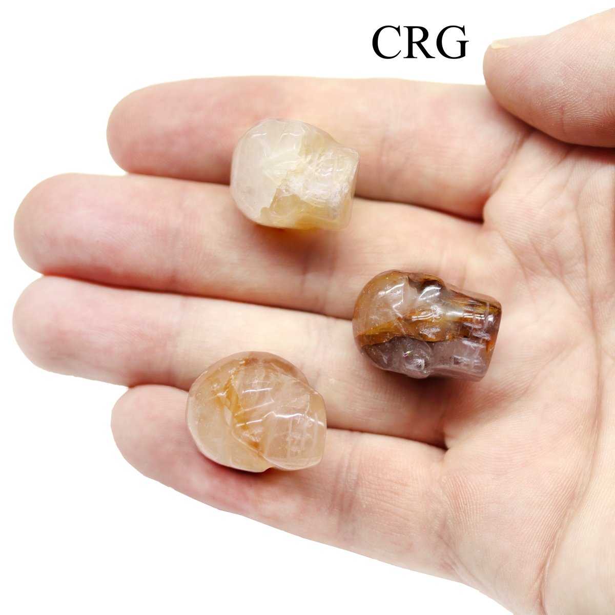 Golden Healer Quartz Skull (5 Pieces) Size 30 mm Crystal Gemstone Carvings