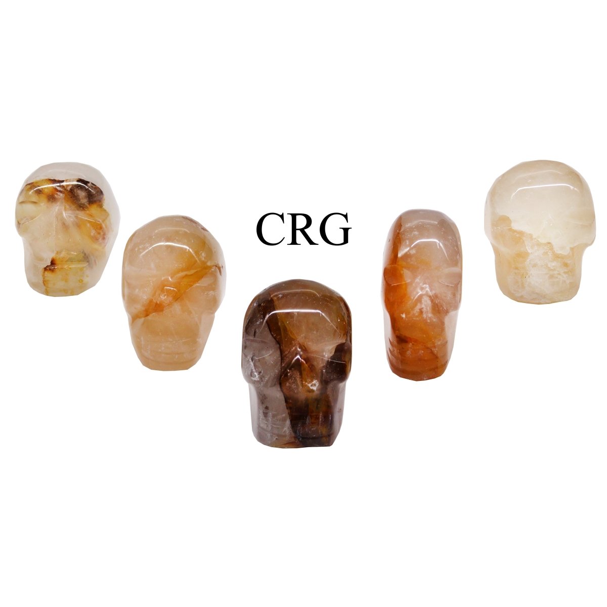 Golden Healer Quartz Skull (5 Pieces) Size 30 mm Crystal Gemstone Carvings