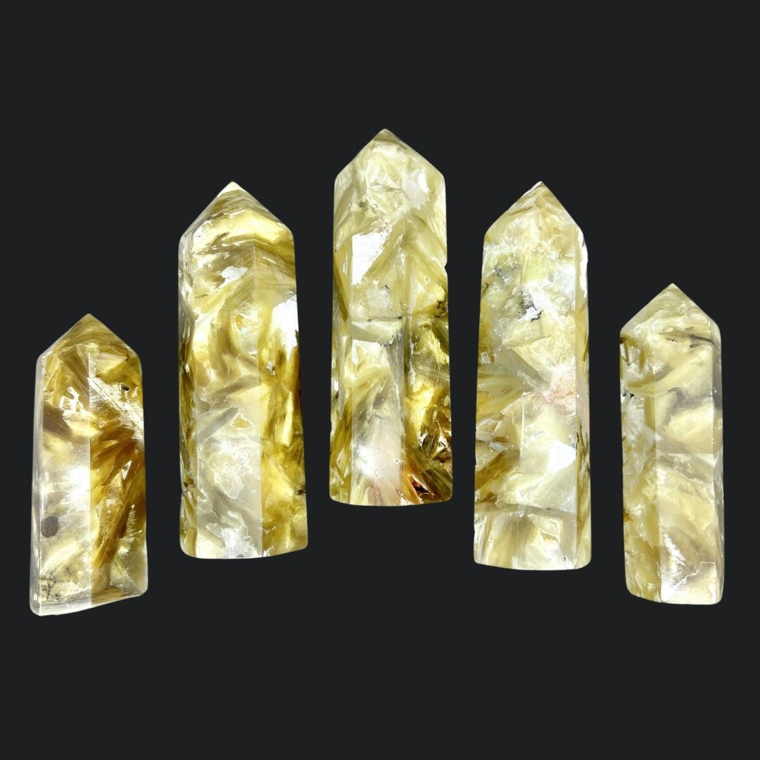 Golden Mica Points (1 Pound Lot) (2.5 to 3.5 inches)
