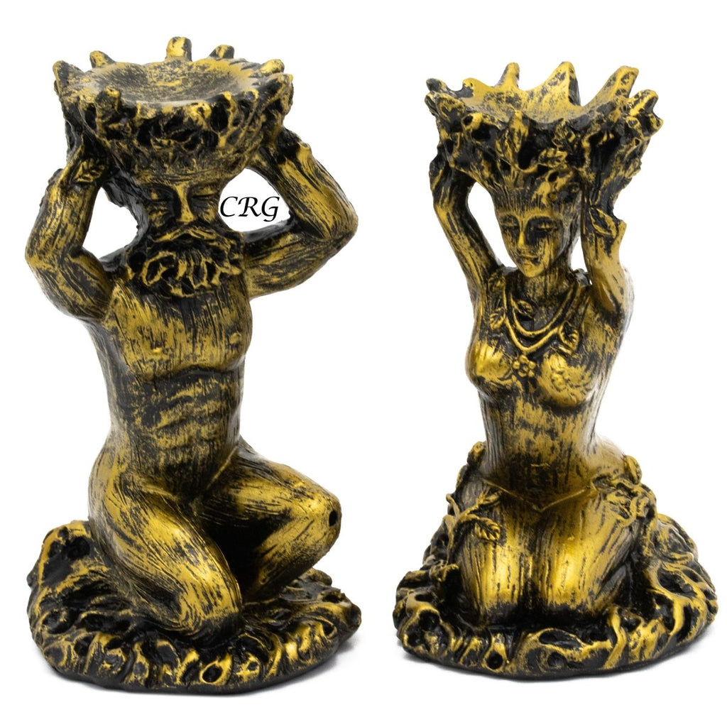 Golden Tree People Sphere Stand Set of 2