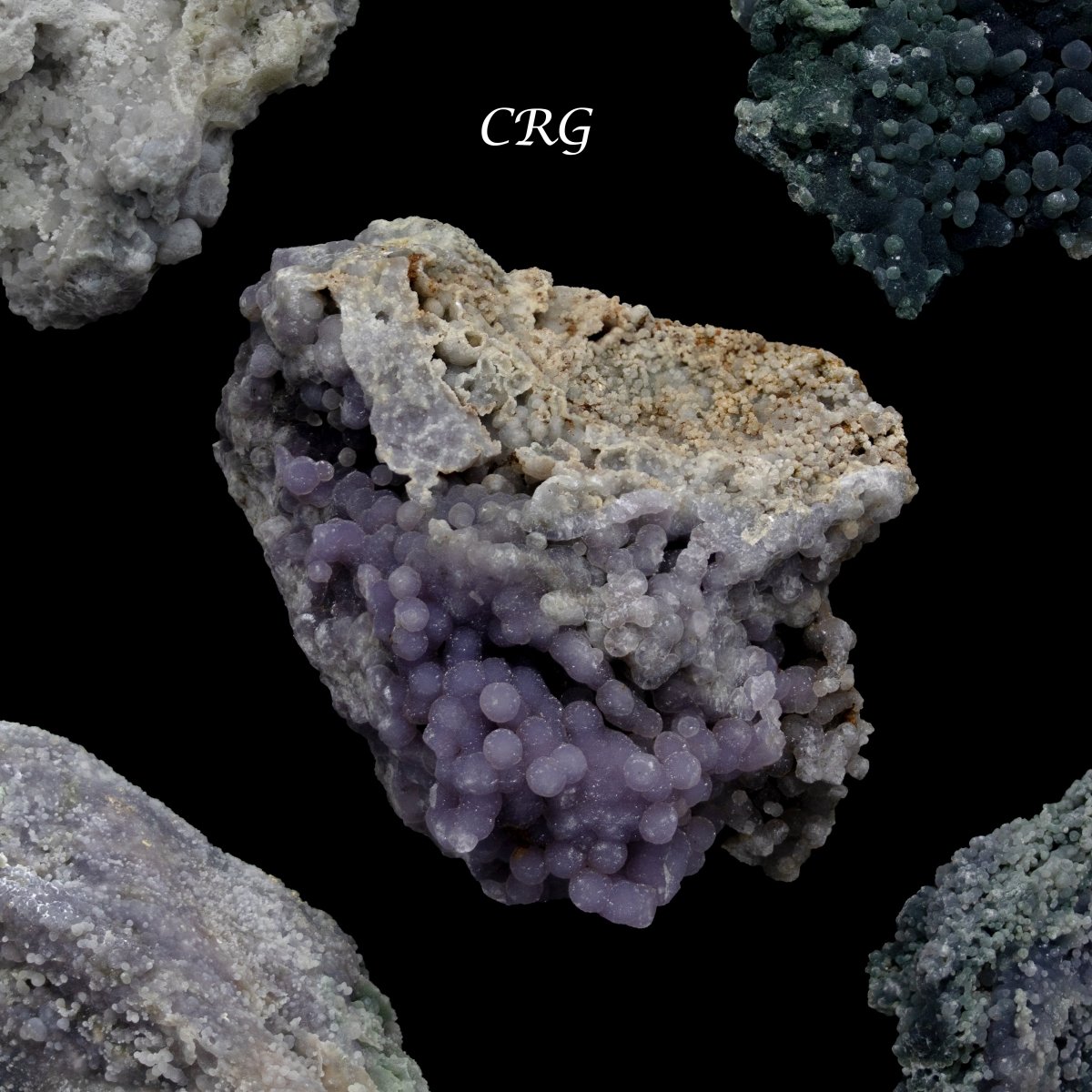 Grape Agate Druzy Cluster - Mixed Sizes - 1 KILO LOT