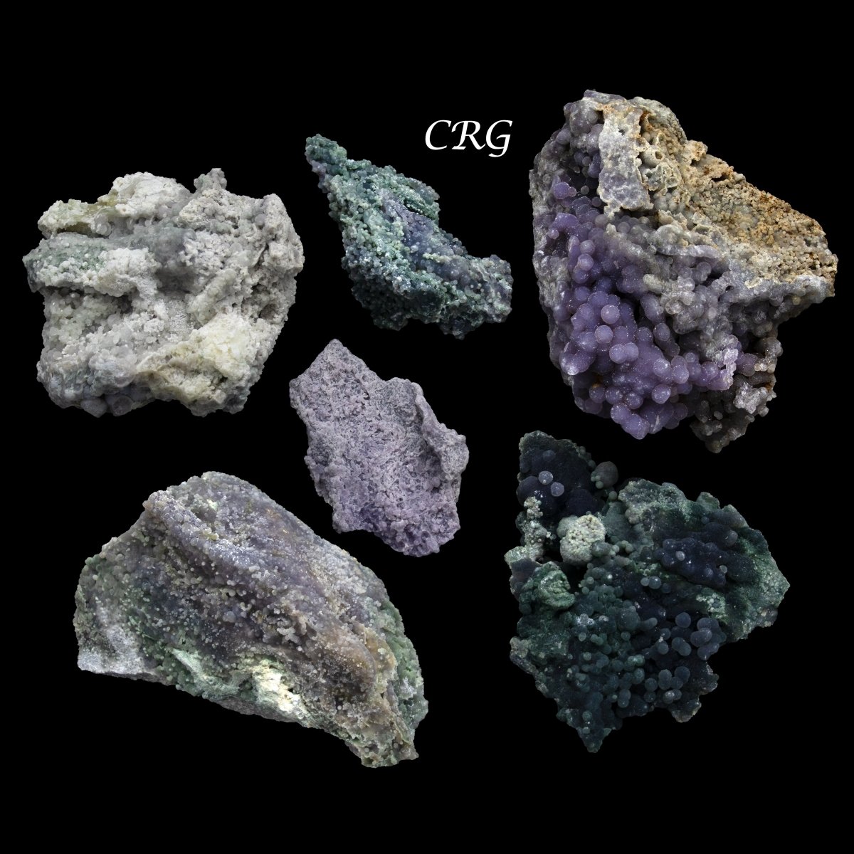 Grape Agate Druzy Cluster - Mixed Sizes - 1 KILO LOT