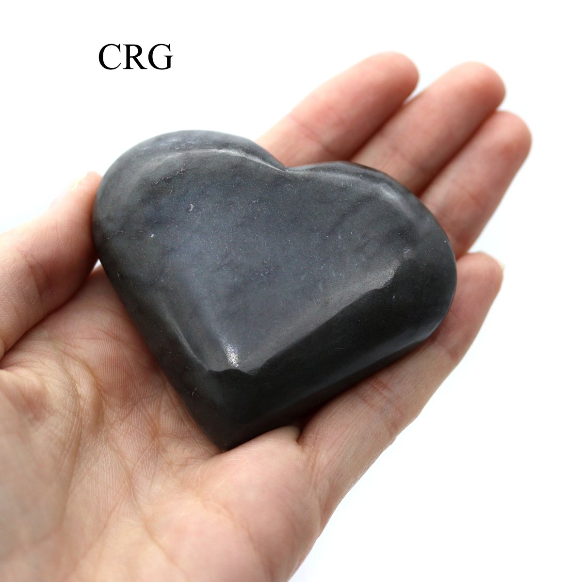 Gray Quartz Puffy Hearts (4 Pieces) Size 2 to 4 Inches Crystal Gemstone Shapes