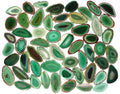 Green Agate Slice (Size #0) (2 to 3 inches) Grade A Brazilian Agate Geode Slice